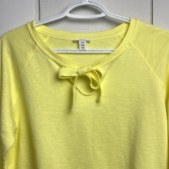 TRIBAL JEANS WIDE TIED NECK TIERED LONG SLEEVE LEMON DROP YELLOW SIZE SWEATER… - Picture 6 of 14